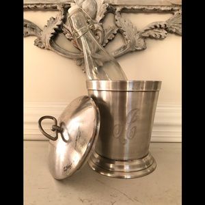 Vintage Ice bucket, engraved initial A on front
